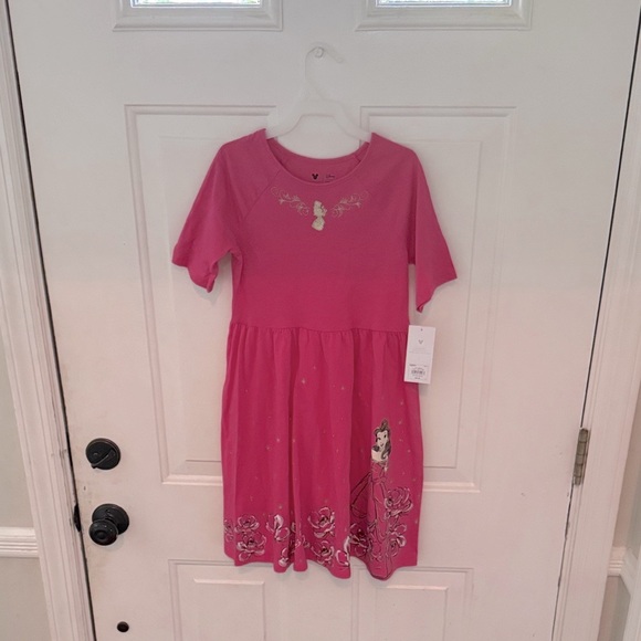 Pink Disney Belle Dress with Embroidered Design - Picture 1 of 3